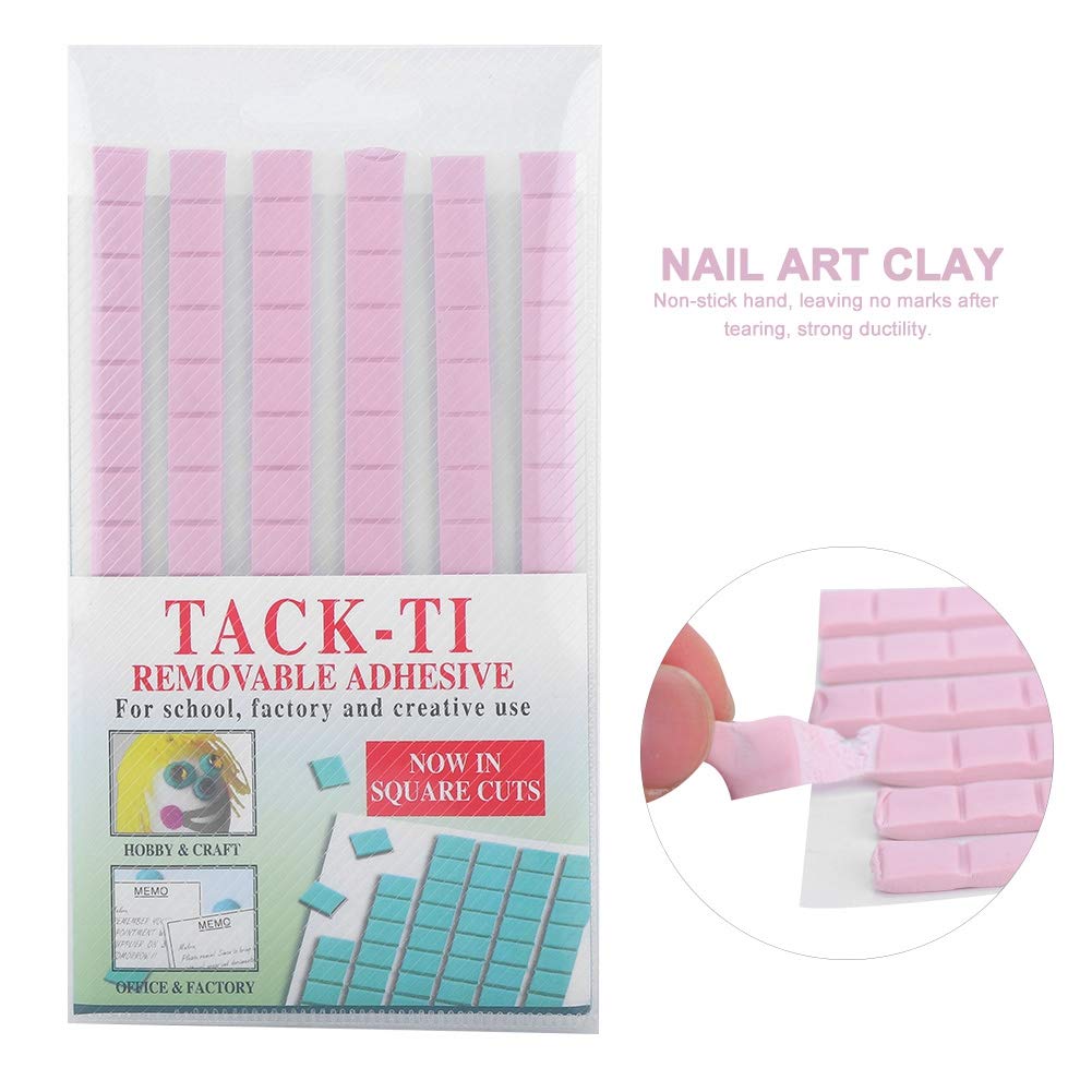 Manicure, Professional Reusable Nail False Nail Tips Sticky Adhesive Manicure Tool Pink