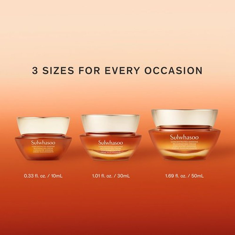 Sulwhasoo Concentrated Ginseng Rejuvenating Cream Mini –Visibly Plump Skin & Wrinkles | Anti-Aging Deep Hydration Moisturizer with Korean Ginseng Actives, Ginseng Peptide & Vitamin C | Korean Skincare