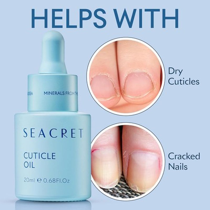 SEACRET Nail Care Kit - Luxury Dead Sea Spa Gift Set for Women, Complete Manicure System with Cuticle Oil, Buffer Block & Full-Size Body Lotion, Natural Nail Repair & Shine, Paraben-Free, 4-Piece Kit