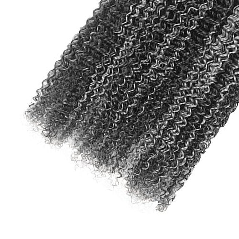 P1Bgrey Bundles Salt And Pepper Curly Wave Human Hair Bundle Two Tone Black Mixed With Silver 3 Bundles 8 10 12 Inch Highlight Grey Kinky Curly Bundle