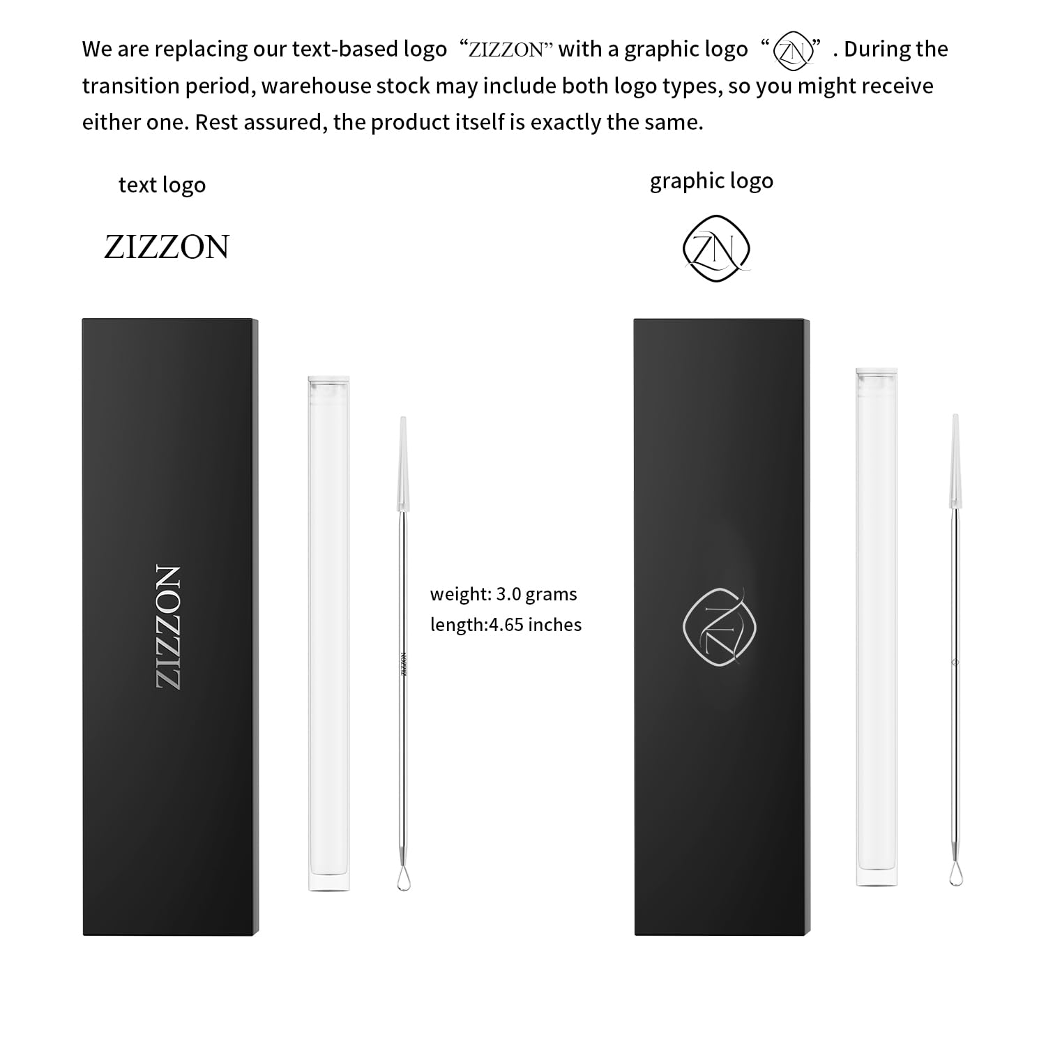 ZIZZON Titanium Lancet Needle Acne Blackhead Remover Pimple Extractor Popper Tool