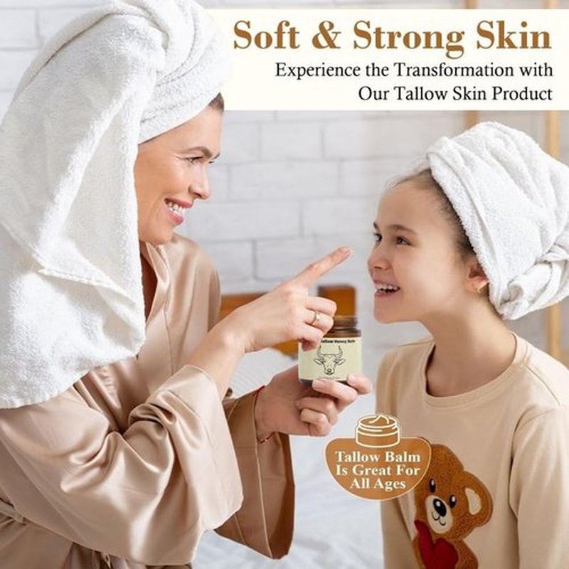 Lopeie Beef Tallow Moisturizer - Organic Grass-Fed Whipped Cream for Dry Skin | 4.23oz Unscented