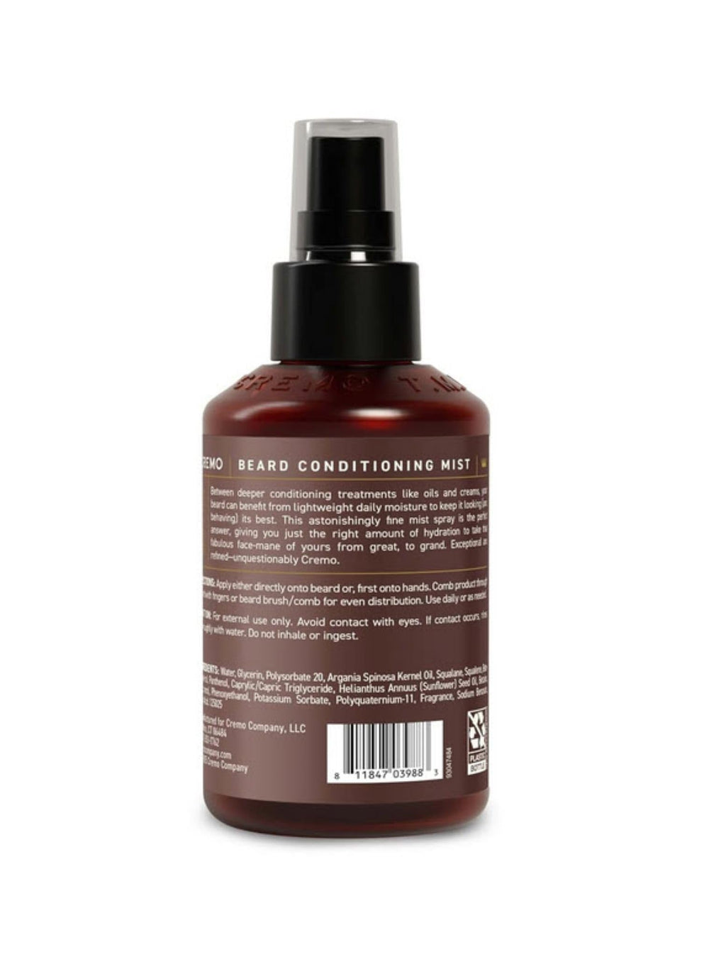 Cremo Casked Vanilla Leave-In Daily Beard Conditioning Mist - For Soft-Feeling and Healthy-Looking Facial Hair, 6 Fl Oz