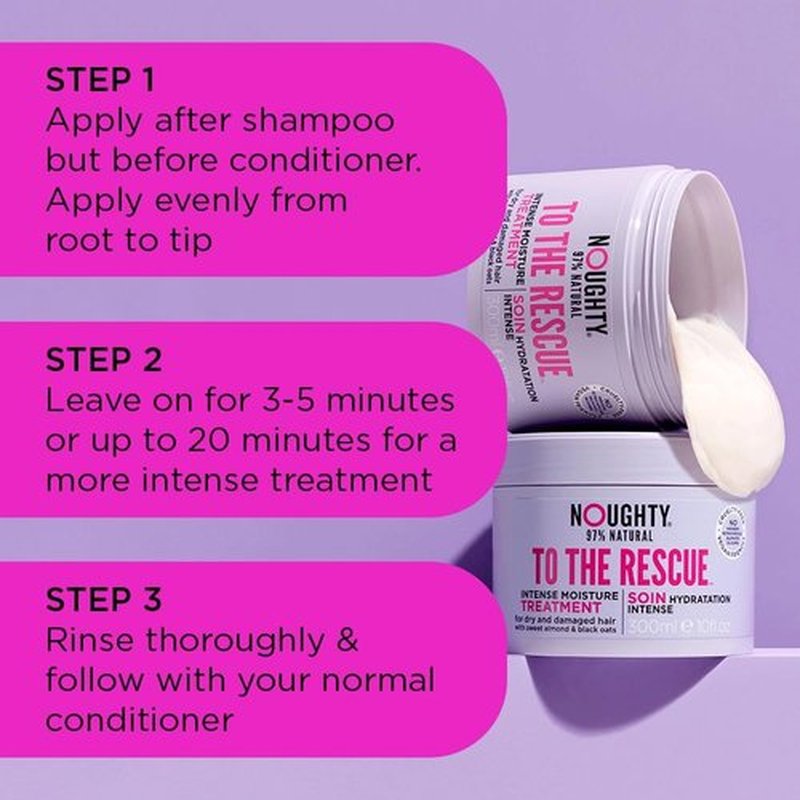 Noughty Hair Treatment Mask - 97% Natural Hydrating Formula for Dry, Frizzy Hair | 10 fl. oz.