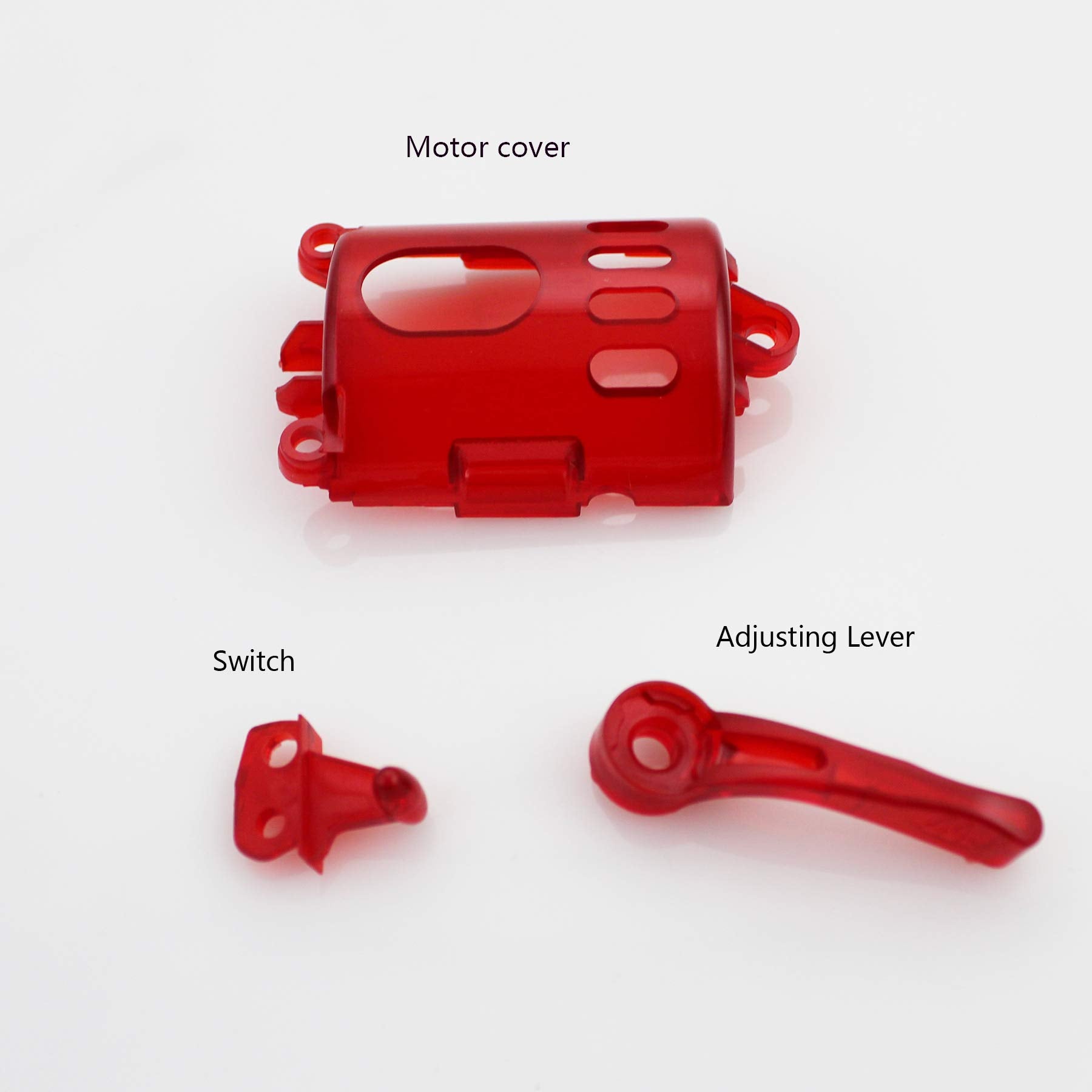 Anrom Hair Clipper Accessories DIY 3PCS, Replacement Dial Button, Switch, Motor Cover Parts for Wahl 5-Star Series Magic Clip Clipper # 8148, 8591 (Red)
