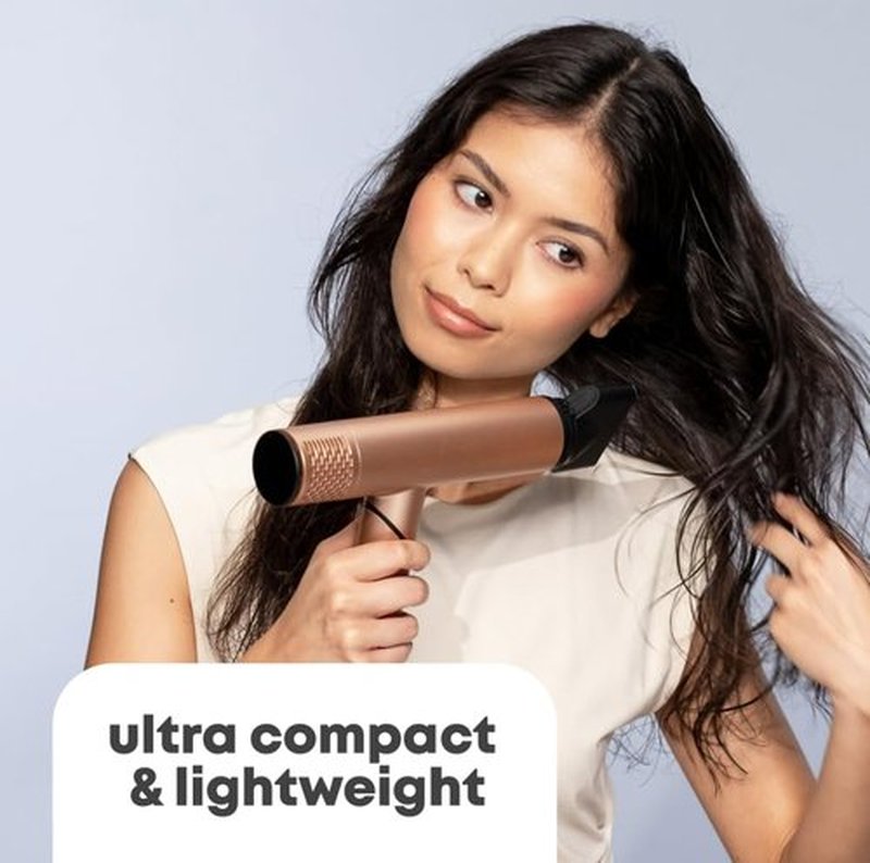 FusionHeat Dual Voltage Travel Hair Dryer with Magnetic Diffuser - 1500W High-Speed Ionic Blow Dryer, Worldwide 110V-240V, Ultra-Lightweight & Compact, Fast Drying with Smart Intelligent Heat Control