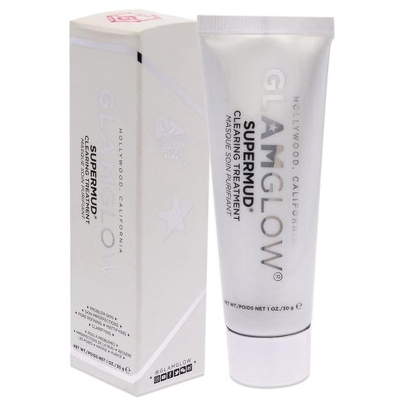 Glamglow Supermud Clearing Treatment - Deep Cleansing Facial Mask for Clear Skin | 1 oz