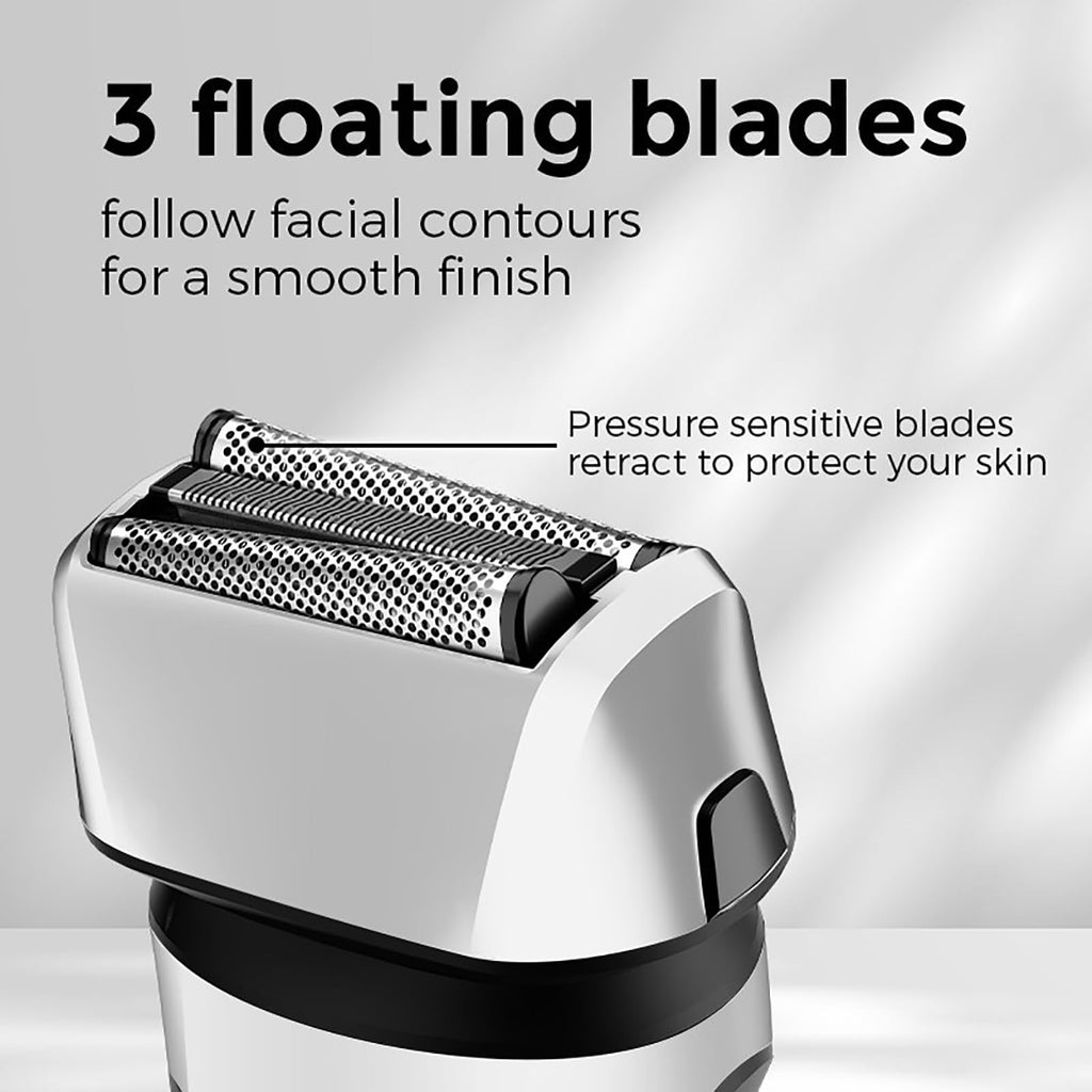 Electric Razor for Men, 2 Floating Blade LED Display Foil Face Shaver, Waterproof Wet & Dry Electric Razor for Smooth Skin with 60min Battery Runtime, USB-C Fast Rechargeable