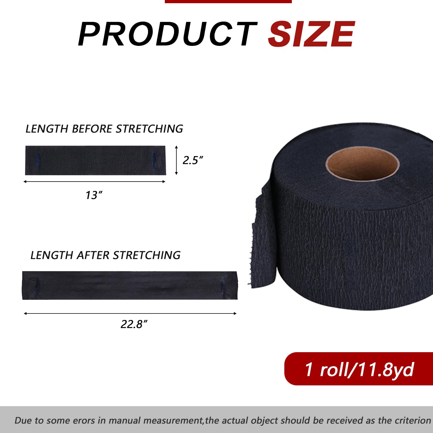 Disposable Barber Neck Strips Black Stretchy Paper Neck Strips for Haircuts Professional Salon Hairdressing Collar Protectors