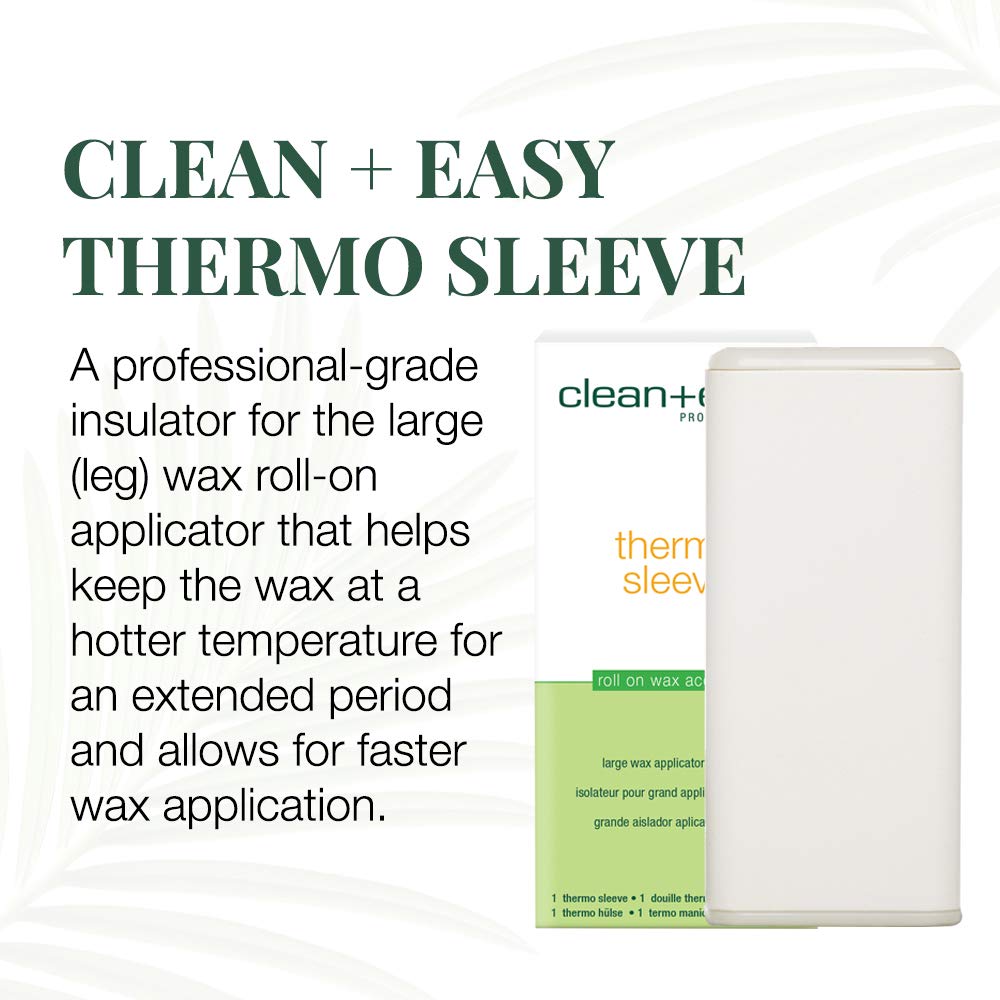 Clean + Easy Thermo Sleeve Roll On Wax Holder for Refill Cartridges, Wax Applicator Insulator, For Professional and Personal Use, 1 pc