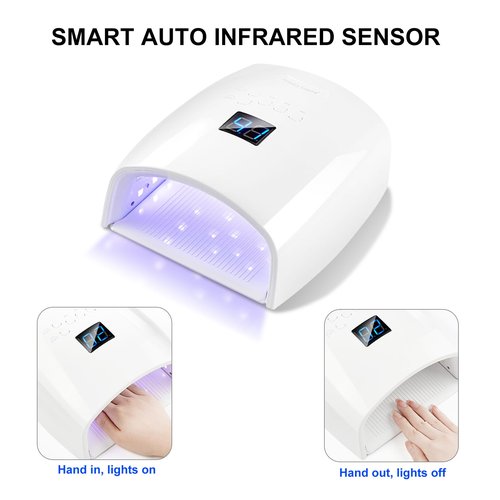 66W UV LED Nail Lamp, Professional Rechargeable Cordless UV Light for Gel Nails,5 Timer Settings Gel Nail Light, Nail Dryer Nail Art Manicure Tools for Home and Salon
