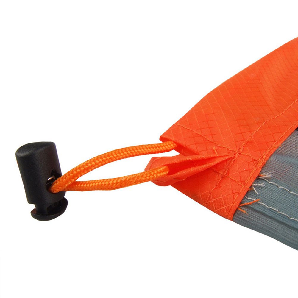 FILFEEL Mesh Stuff Sack Light Weight Nylon Mesh Drawstring Storage Bag for Travelling Hiking Camping Stuff Storage(Orange M)