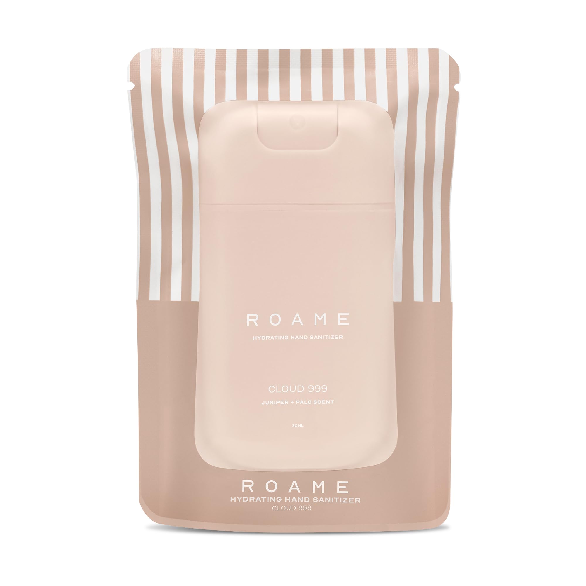 Roame Cloud 999 Hydrating Hand Sanitizer Spray, Portable Travel Size Hand Sanitizer, Moisturizing & Quick Drying Mist Formula, Juniper & Palo Santo Scent, Travel Essentials, TSA-Approved, 1 oz
