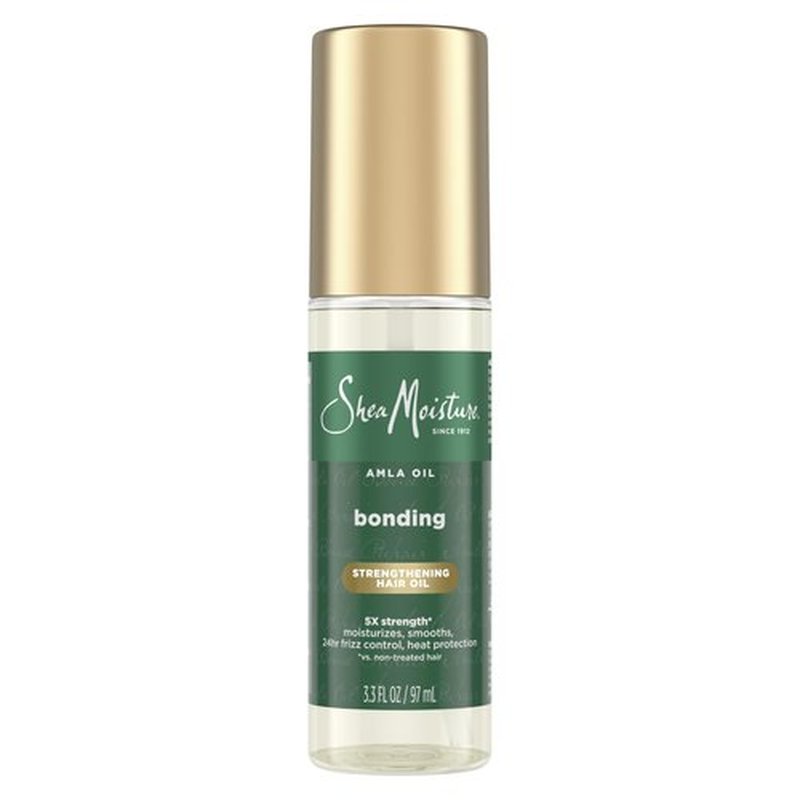 Shea Moisture Bonding Oil Amla Oil To Protect, Strengthen And Smooth Hair With Amla Oil And Fair-Trade Shea Butter With 5X Strength And 24-Hour Frizz & Humidity Control 3.3 Fl Oz