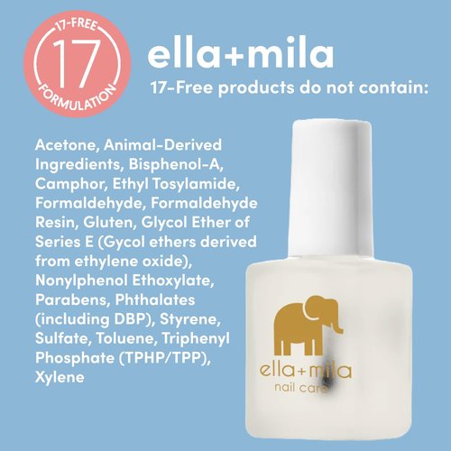 ella+mila "No More Biting" Nail Polish - Bitter Taste Nail Biting Treatment for Kids & Adults - Stop Thumb Sucking Deterrent - Finger Biter Prevention (0.45 fl oz)