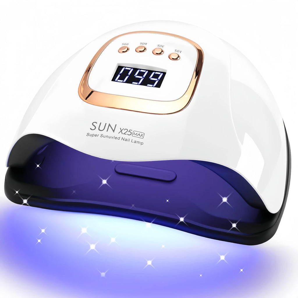 UV LED Nail Lamp with 81 Beads, 380W Nail Curing Lamps for Gel Polish with Automatic Sensor/4 Timer Setting,Led Nail Dryer, Professional Nail Art Drying Tools for Fingernail and Toenail