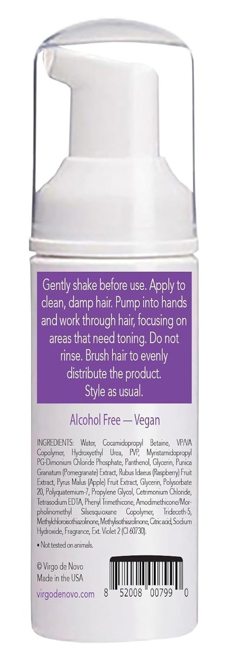 True Tone Purple Toning Foam - Brightens Blonde Hair & Removes Brassiness - 1.7 oz