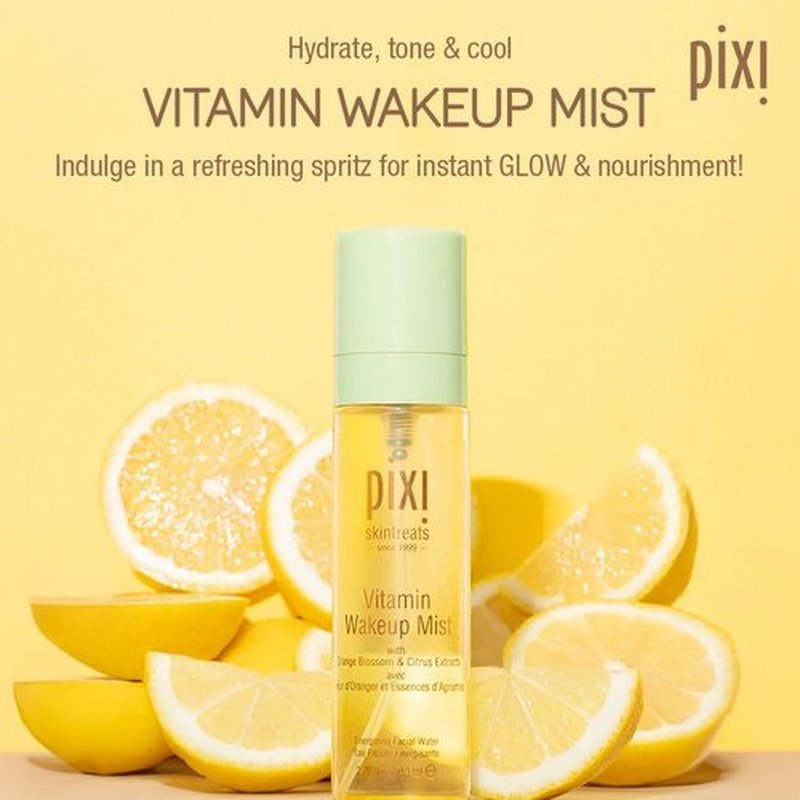 Pixi Vitamin-C Wakeup Mist - Refreshing Hydration Boosting Treatment Toner | 2.7 fl oz / 80ml