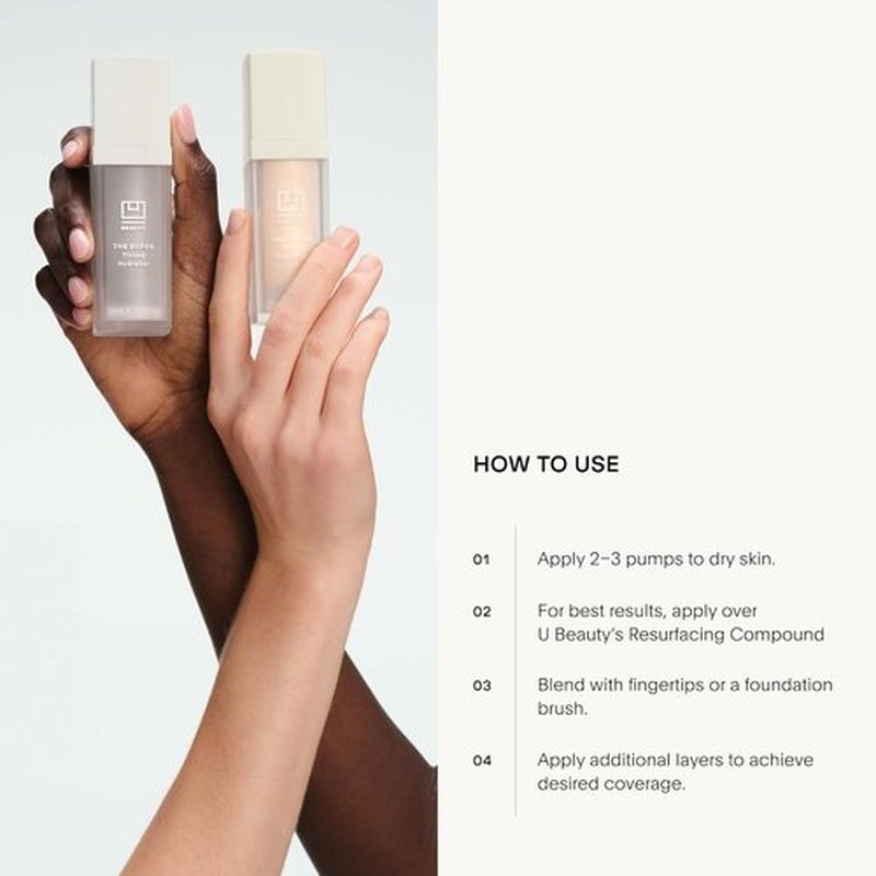U Beauty The Super Tinted Hydrator - Hyaluronic Acid Moisturizing Cream for Supple Skin | Shade 4, 1.0 oz