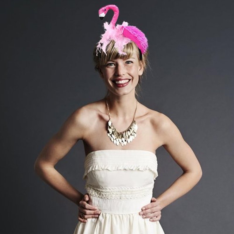 CARMELIT Pink Flamingo Headband Cute Flamingo Hat Creative Flamingo Headdress for Halloween Flamingo Headband for Women Carnival Tropical Party Hair Accessory