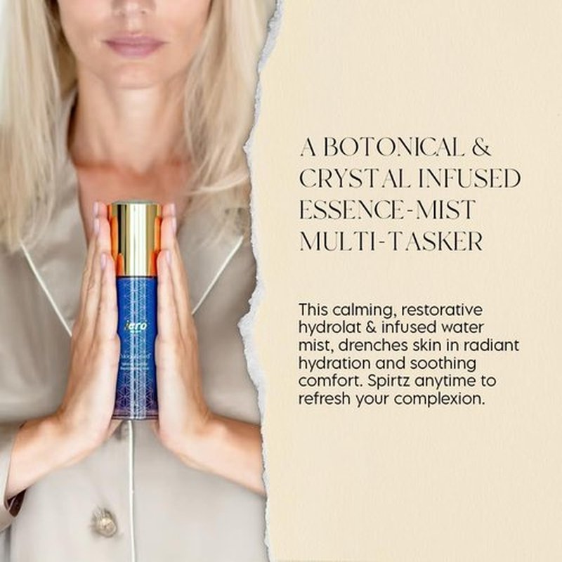 ieró Beauty Moonkissed Serene Essence Hydrating Face Mist, Lavender Chamomile Frankincense, Crystal-Infused Replenishing Facial Mist, Calming Hydrating Toner, Made in Italy — 3.38 Fl Oz