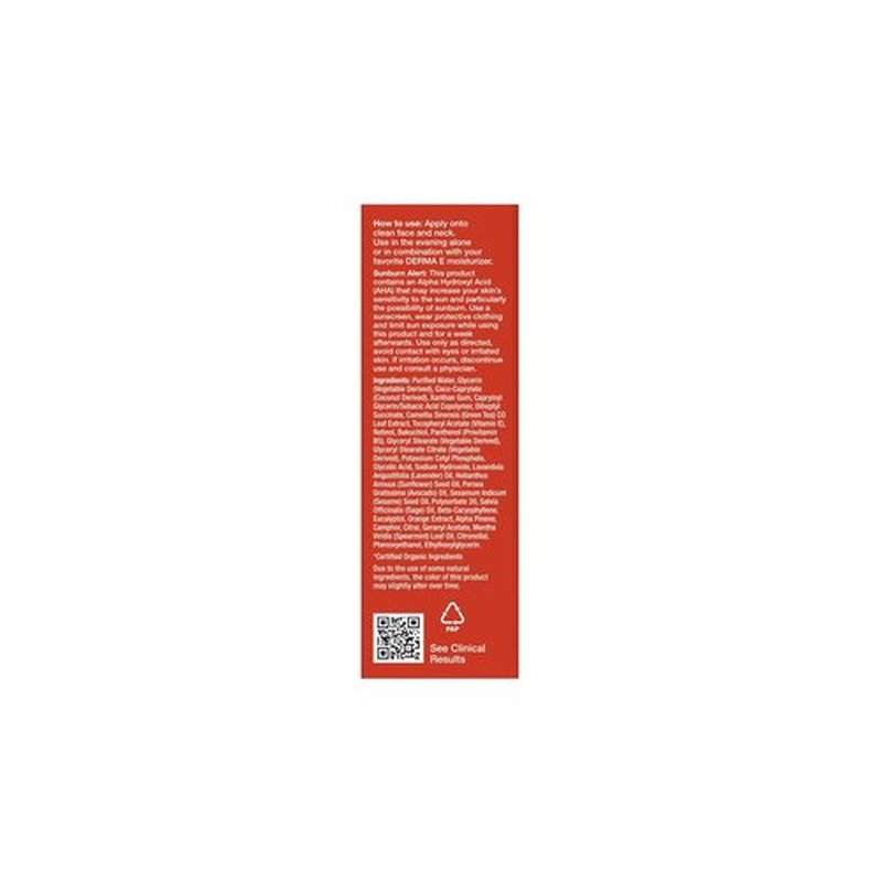 DERMA E Face Serum, Anti Aging Regenerative Retinol Serum for Face, 1 Fl Oz, Vitamin A, Bakuchiol, Glycolic Acid, Green Tea Extract, Helps Reduce Appearance of Fine Lines and Wrinkles