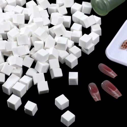 400 PCS Mini Nail Sponges Nail Art Sponge for Gradient Nails Design Square Nails Sponge Applicators for Professional Salon and Home Use