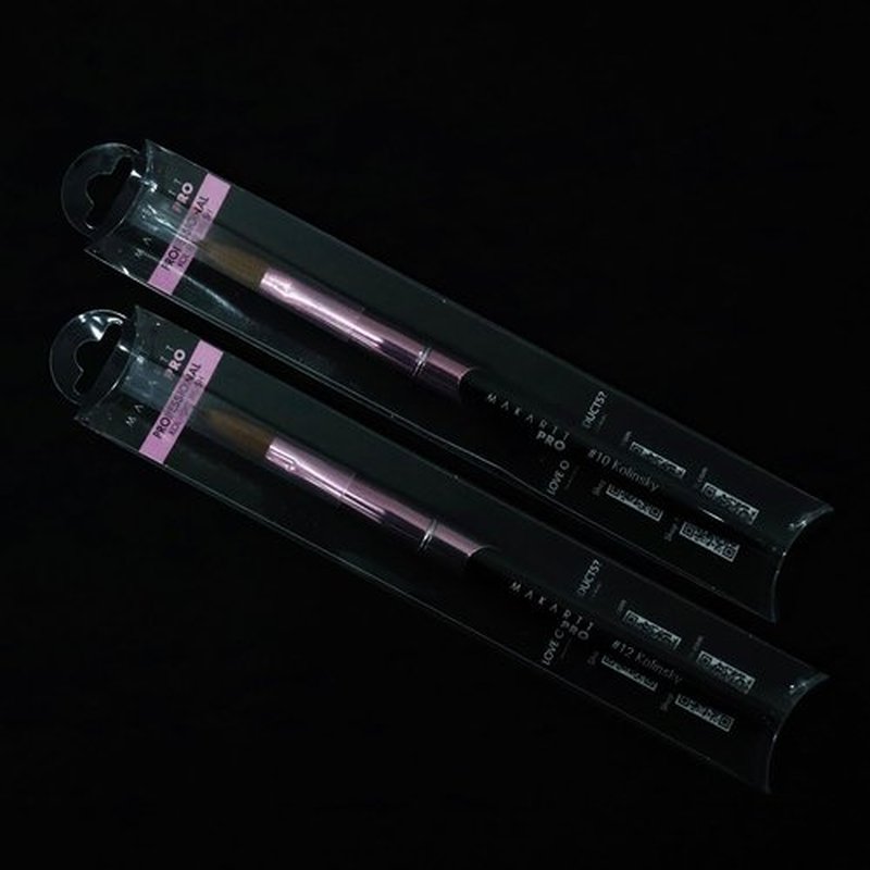 MakarttPro Kolinsky Acrylic Nail Brush Size 10 - 100% Pure Kolinsky Hair for Smooth Application & Control