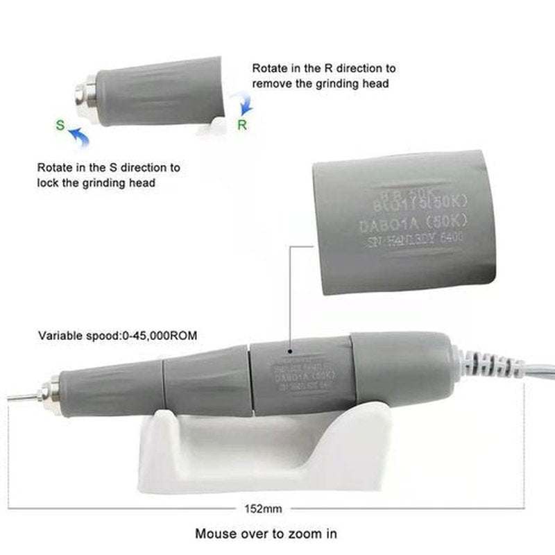 Goluao Nail Drill-210 Polishing Machines- Horse Power - High Torque of 40000 RPM - for Laboratory, Finger and Toenail Care