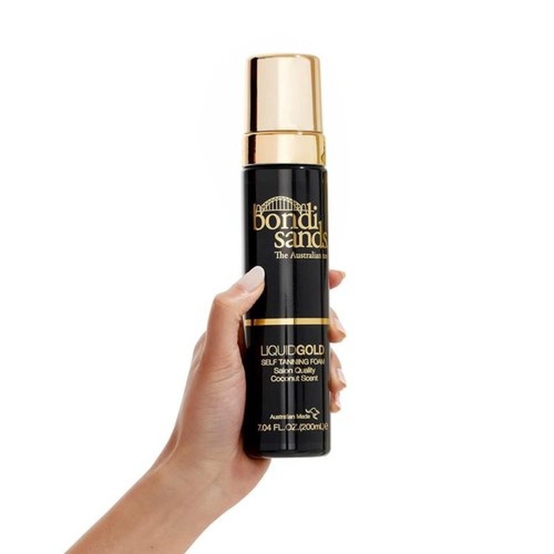 Bondi Sands Liquid Gold Self Tanning Foam - Lightweight Sunless Formula + Reusable Application Mitt