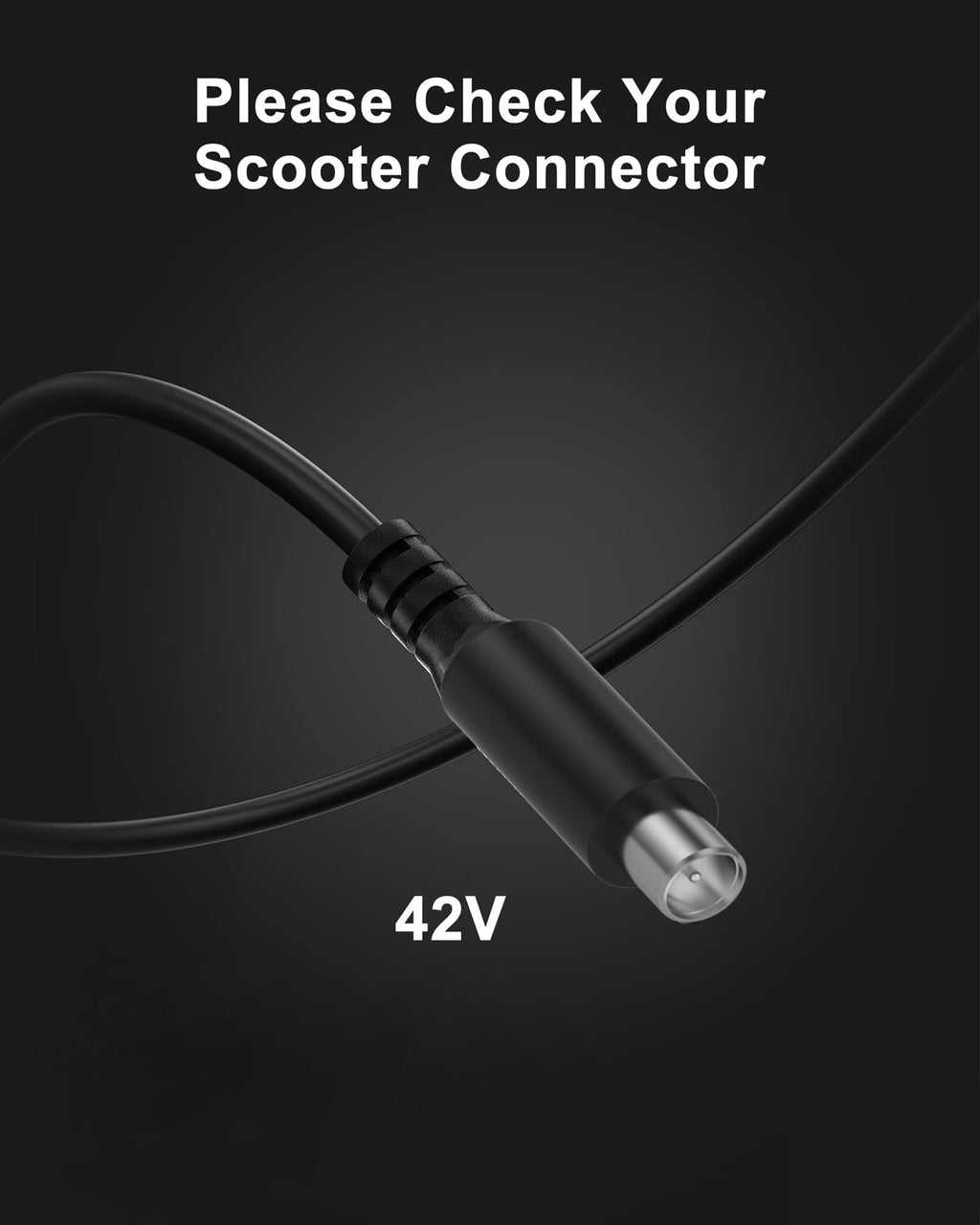 VHBW 42V Electric Scooter Charger Compatible with AovoPro M365 ES60 EW6 365Go M1 M365Pro AP07 VT01 Scooter -YLT-42V0150 Charging Adapter,LED Indicator, 9.8FT Cord