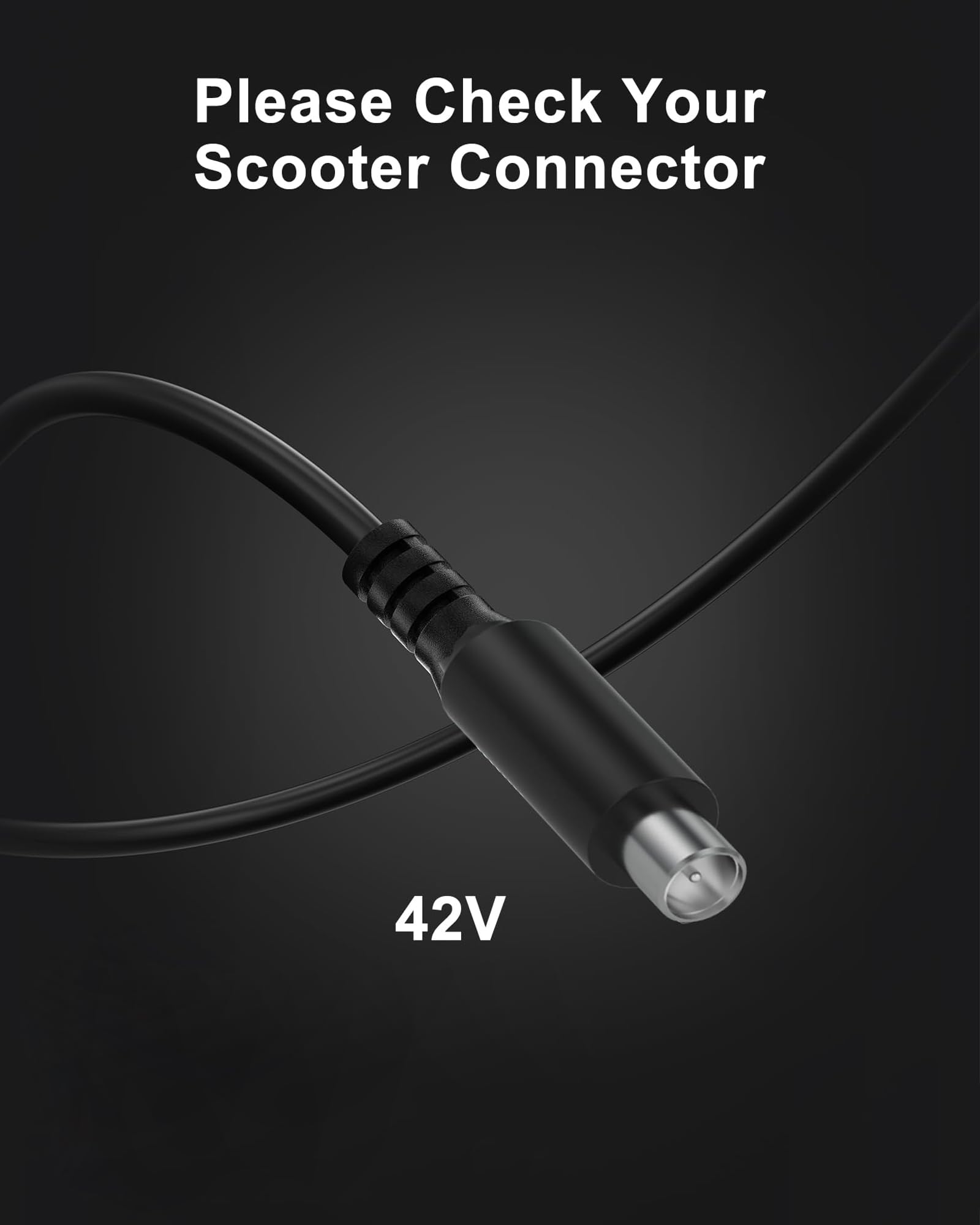 VHBW 42V Electric Scooter Charger Compatible with AovoPro M365 ES60 EW6 365Go M1 M365Pro AP07 VT01 Scooter -YLT-42V0150 Charging Adapter,LED Indicator, 9.8FT Cord