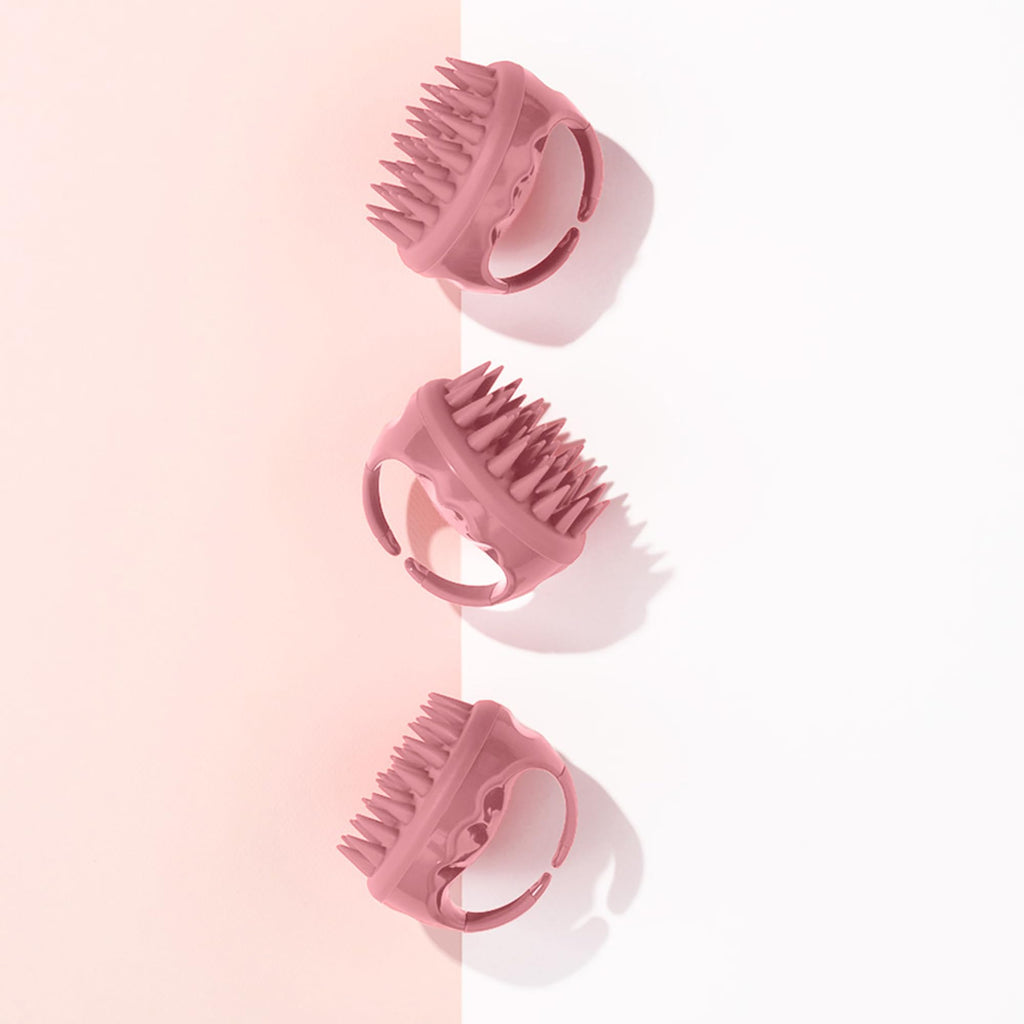 Diane Scalp Massage and Shampoo Brush with Soft Silicone Bristles, Exfoliates and Cleanses Scalp, Promotes Scalp Circulation, Evenly Distributes Hair Oil, Clear