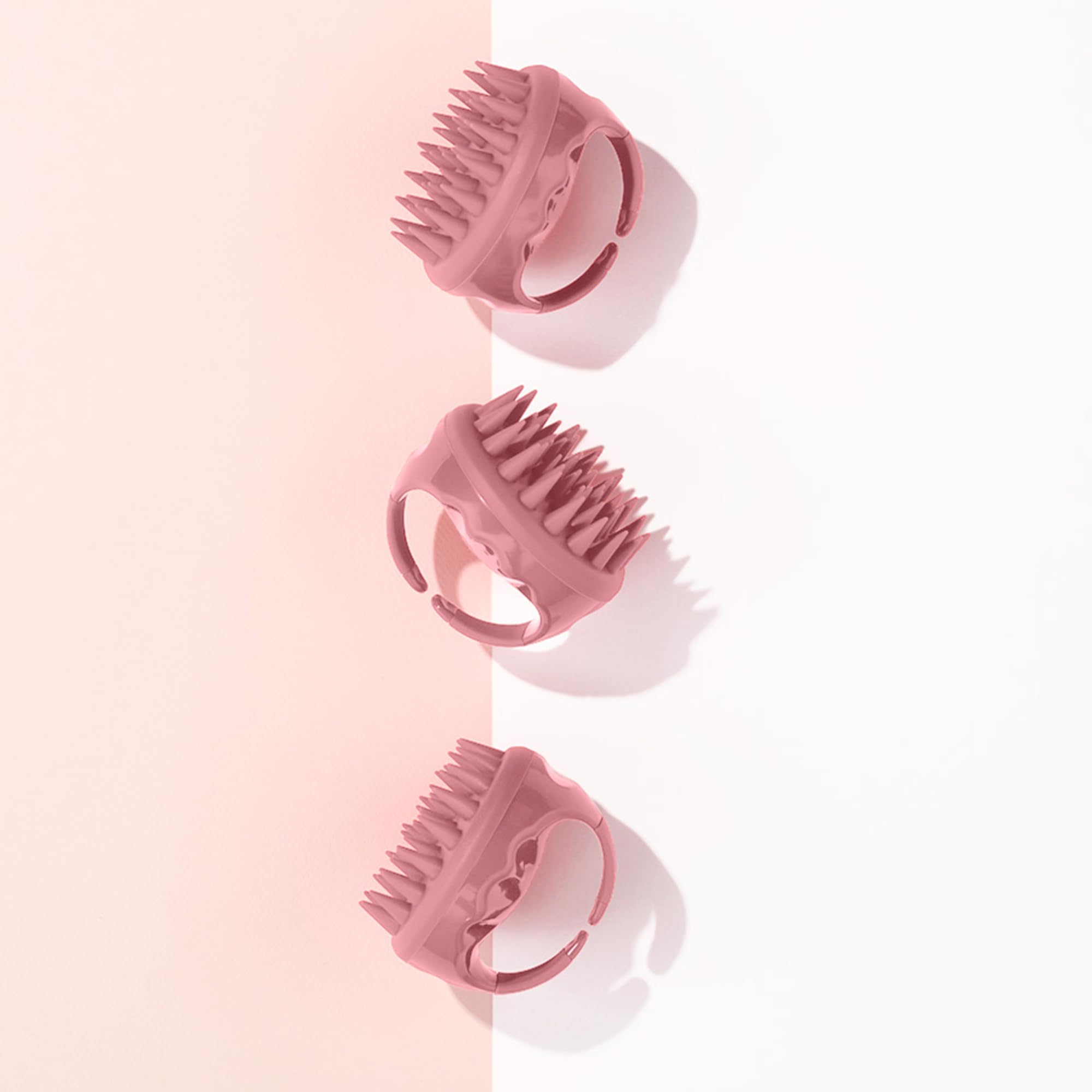 Diane Scalp Massage and Shampoo Brush with Soft Silicone Bristles, Exfoliates and Cleanses Scalp, Promotes Scalp Circulation, Evenly Distributes Hair Oil, Clear