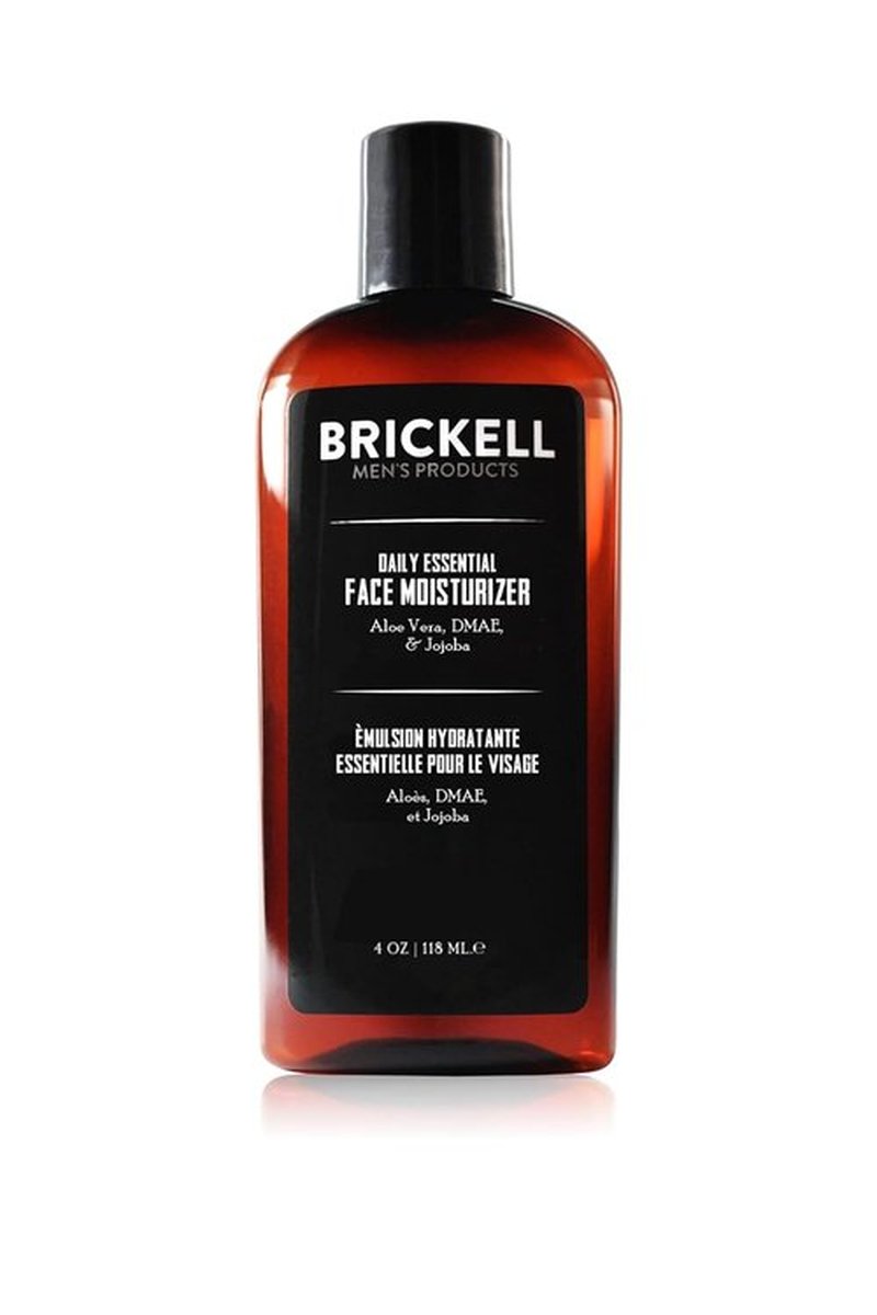 Brickell Men's Daily Essential Face Moisturizer - Natural & Organic Fast-Absorbing Lotion with Hyaluronic Acid | 4 Ounce