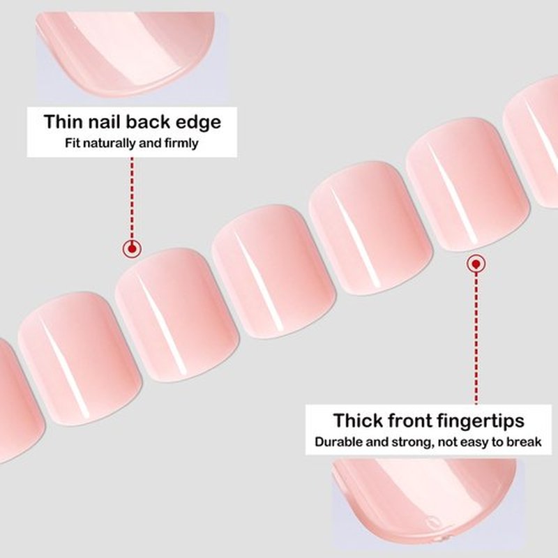 360pc Square Press on Nails Short Fake Nail, Nude Acrylic Nails Press on Nail Square Glue on Nails Nude False Nail Tips Full Cover Short Press-on Nails Artificial Fingernail for Women Teen Girls
