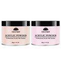 EBANKU Nude Pink Acrylic Powder, 2 * 60g/2.1oz Acrylic Powder Large Capacity Professional Acrylic Nail Powder for Nail Acrylic Extension, Nail Carving, Long-Lasting, No Nail Lamp Needed