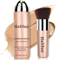 Airbrush Foundation Spray with Brush - Full Coverage Magic Minerals Airbrush Foundation for Smooth Radiant Finish, Hydrating Makeup for a Flawless, Natural Finish, Breathable (Beige)