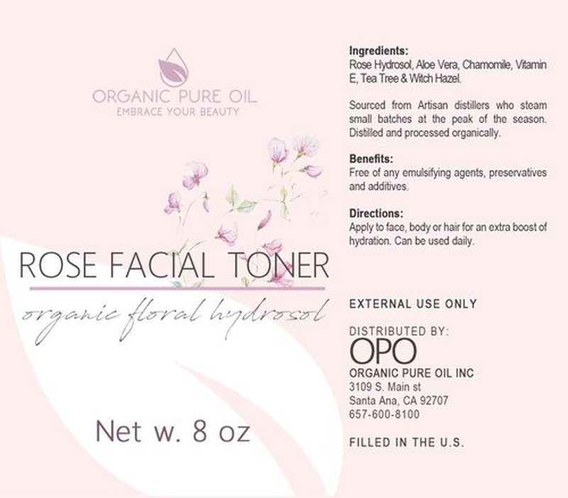 OPO Rose Water Facial Toner Spray - Hydrating & Rejuvenating Natural Bulgarian Rosewater Mist (8 oz)