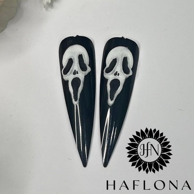 8Pcs 3D Acrylic Ghost Halloween Nail Art Charms Handmade by Acrylic Powder (Ghost-8PCs)