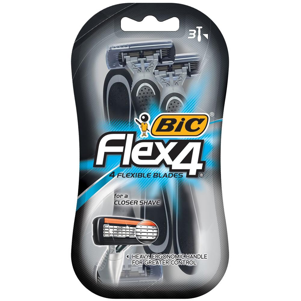 Bic Flex 4 Quad Shvr3ct Size 3ct (packaging may vary)