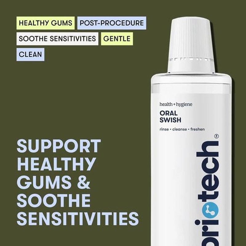 BRIOTECH Oral Swish Mouthwash - Hypochlorous Acid Formula for Bad Breath & Gum Health | 32 fl oz (2 Pack)