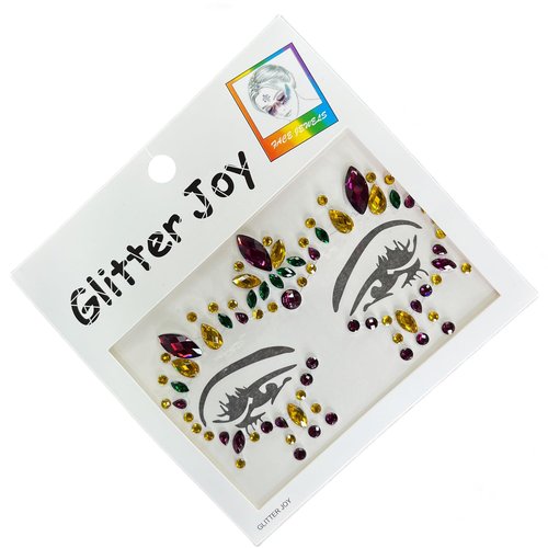 Halloween Face Gems Face Jewels Sticker Eyes Body Gem Sticker Temporary Face Tattoos,5-Pack, Multi-Color