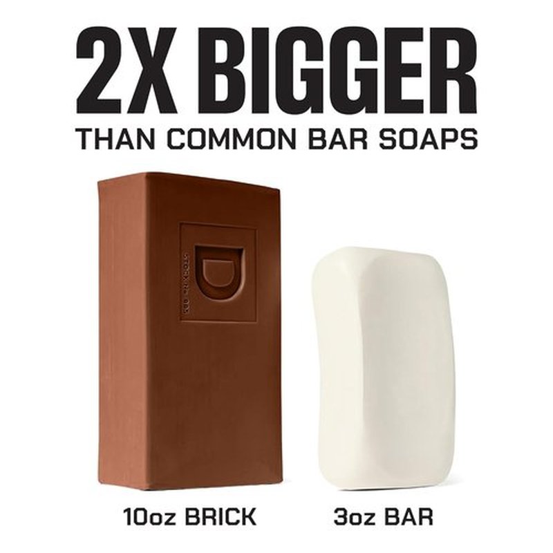 Duke Cannon Big Brick of Soap - Old Glory | 10oz Triple-Milled Bar for Men | Long-Lasting Leather & Tobacco Scent | Natural Oils | Supports U.S. Veterans