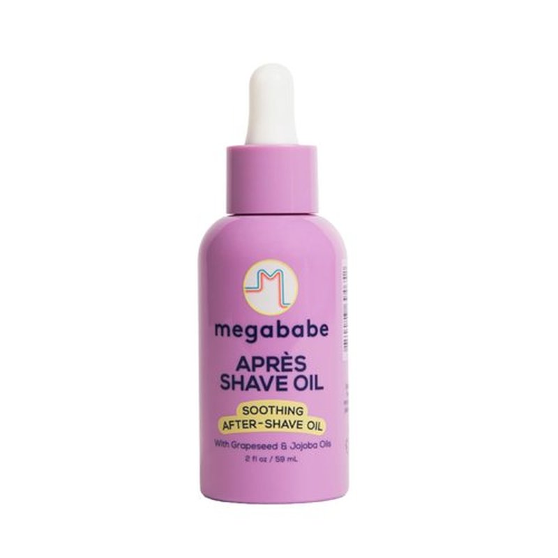 Megababe Après Shave Oil | Soothing After-Shave Oil | Vacation Essential | with Grapeseed & Jojoba Oils | 2 fl oz