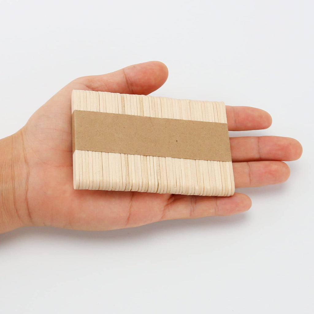 WISYOK 450PCS 2.5 inch Craft Sticks, Wood Popsicle Sticks, Craft Sticks for Home and School Crafts, Ideal for Arts and Handwork