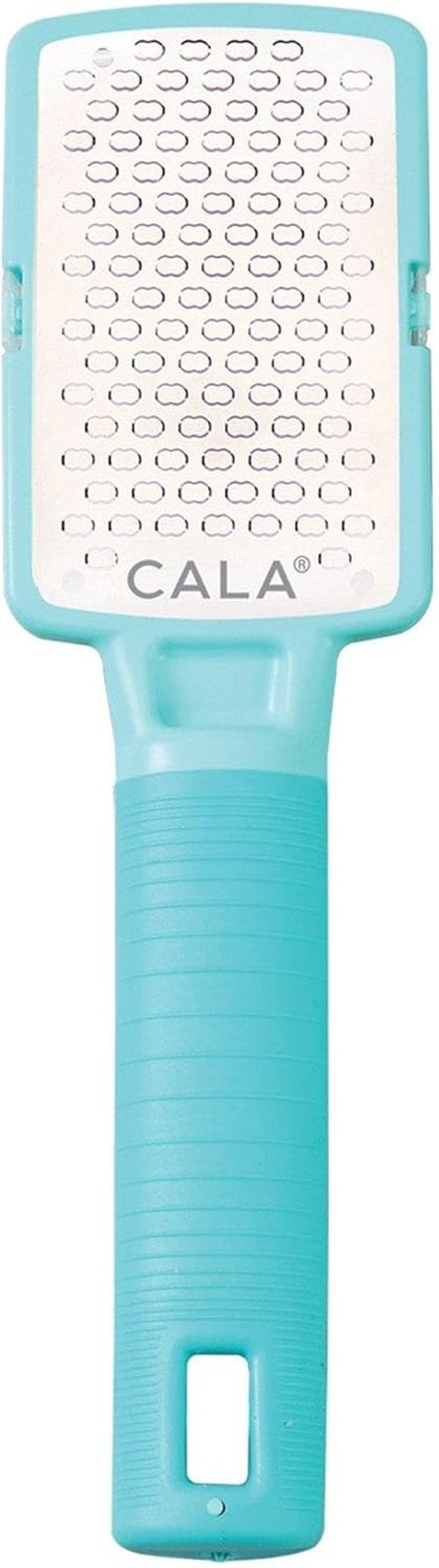 CALA Silky Glide Pro Callus Remover - Stainless Steel Micro-File for Wet/Dry Skin, Aqua Color