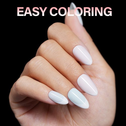 AILLSA Short Almond Nail Tips - Thickened Pre-shaped False Nail Tips Short Almond Shaped Half Matte Nails Tips, Fake Nails Extension 450pcs 15 Sizes with Storage Box