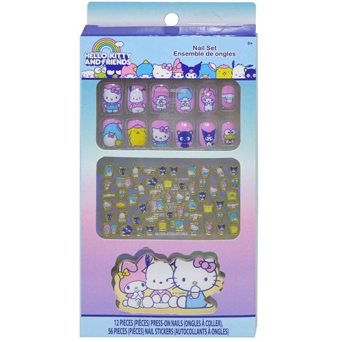 Hello Kitty and Friends Nail Set - 12 Press-On Nails and 56 Stickers
