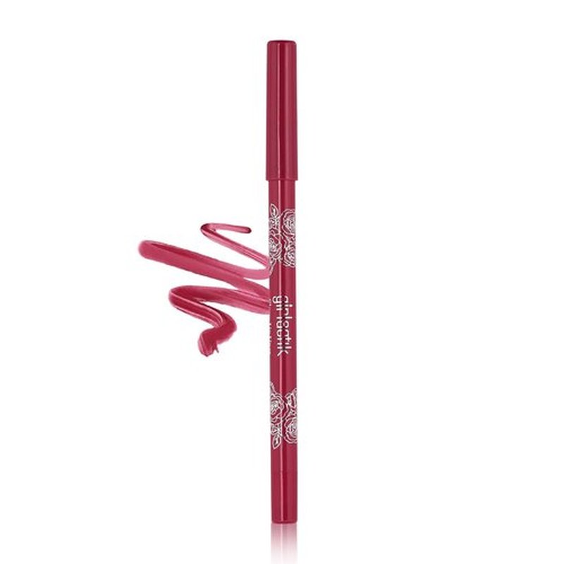 Girlactik Glossy Lip Liner - Moisturizing Lip Pencil for Glossy Shine | Smooth, Creamy, Vegan Formula (Delilah)